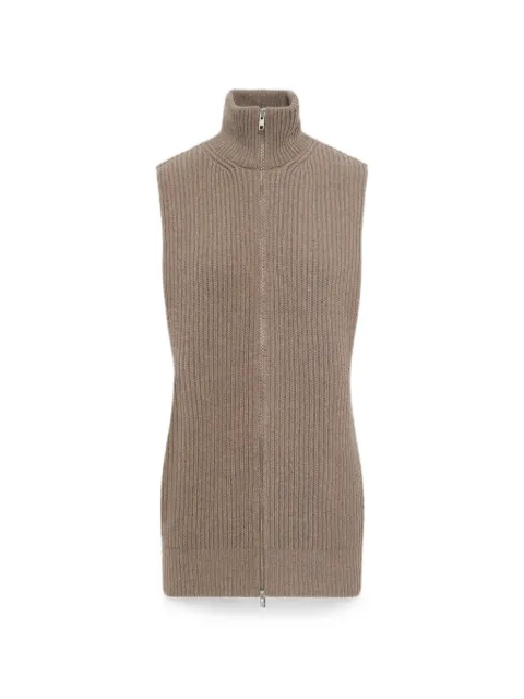 MM6 Maison Margiela жилет в рубчик на молнии
