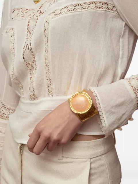 Sylvia Toledano Sphere quartz-rose cuff bracelet