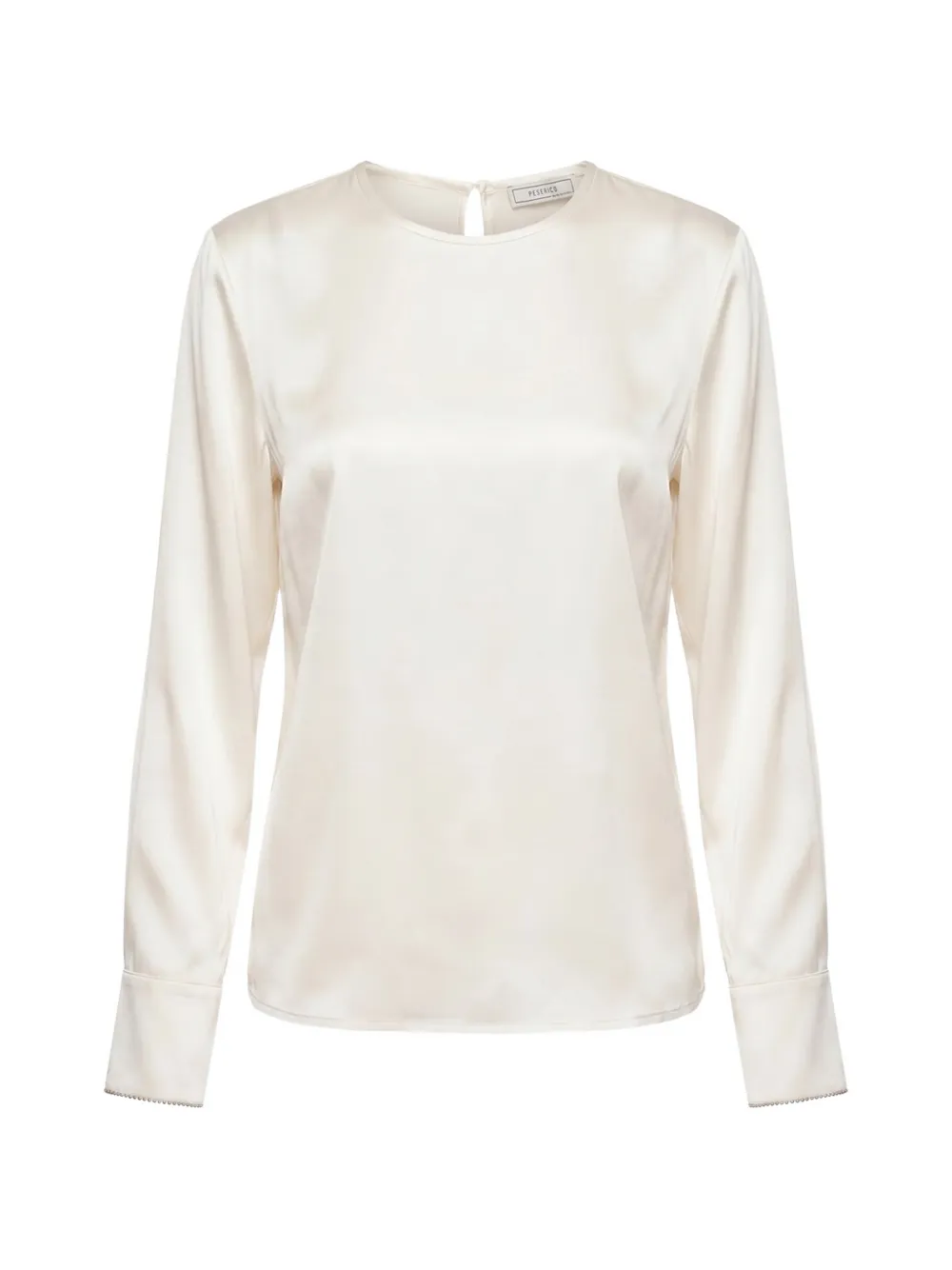 Peserico satin-finish long-sleeve top - Neutrals