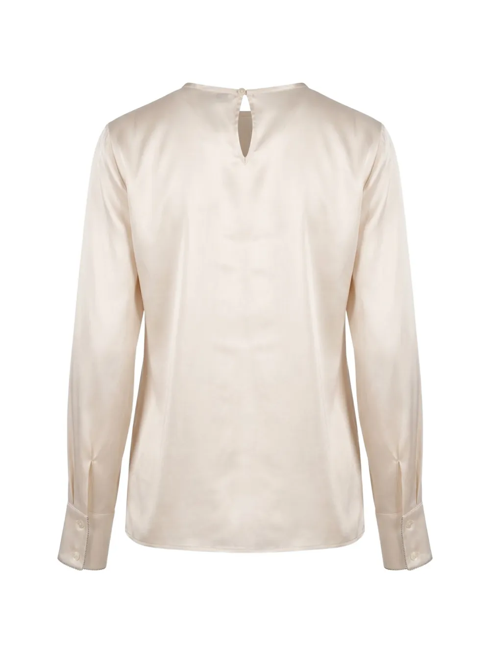 Peserico Blouse met satijnen afwerking Beige