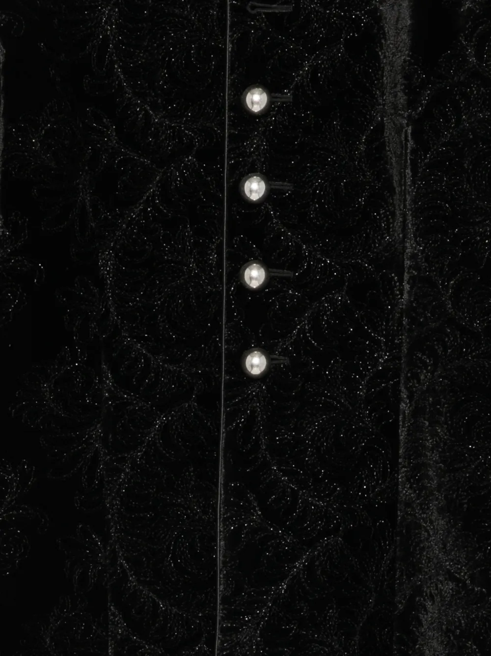 Ann Demeulemeester Jacquard-patterned Pearl-button Jacket In Black