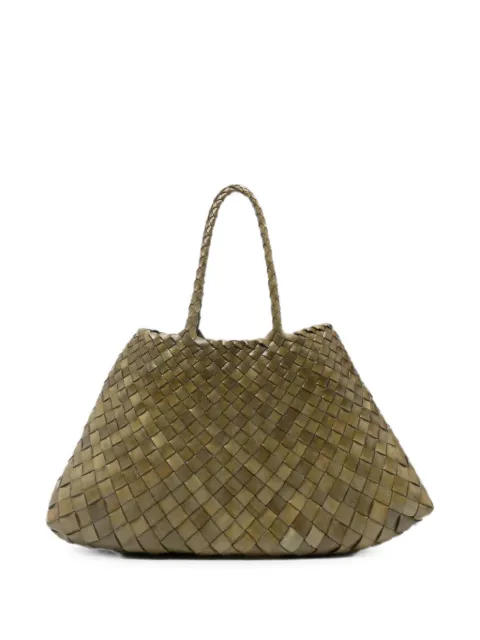 DRAGON DIFFUSION small Santa Croce woven leather tote bag