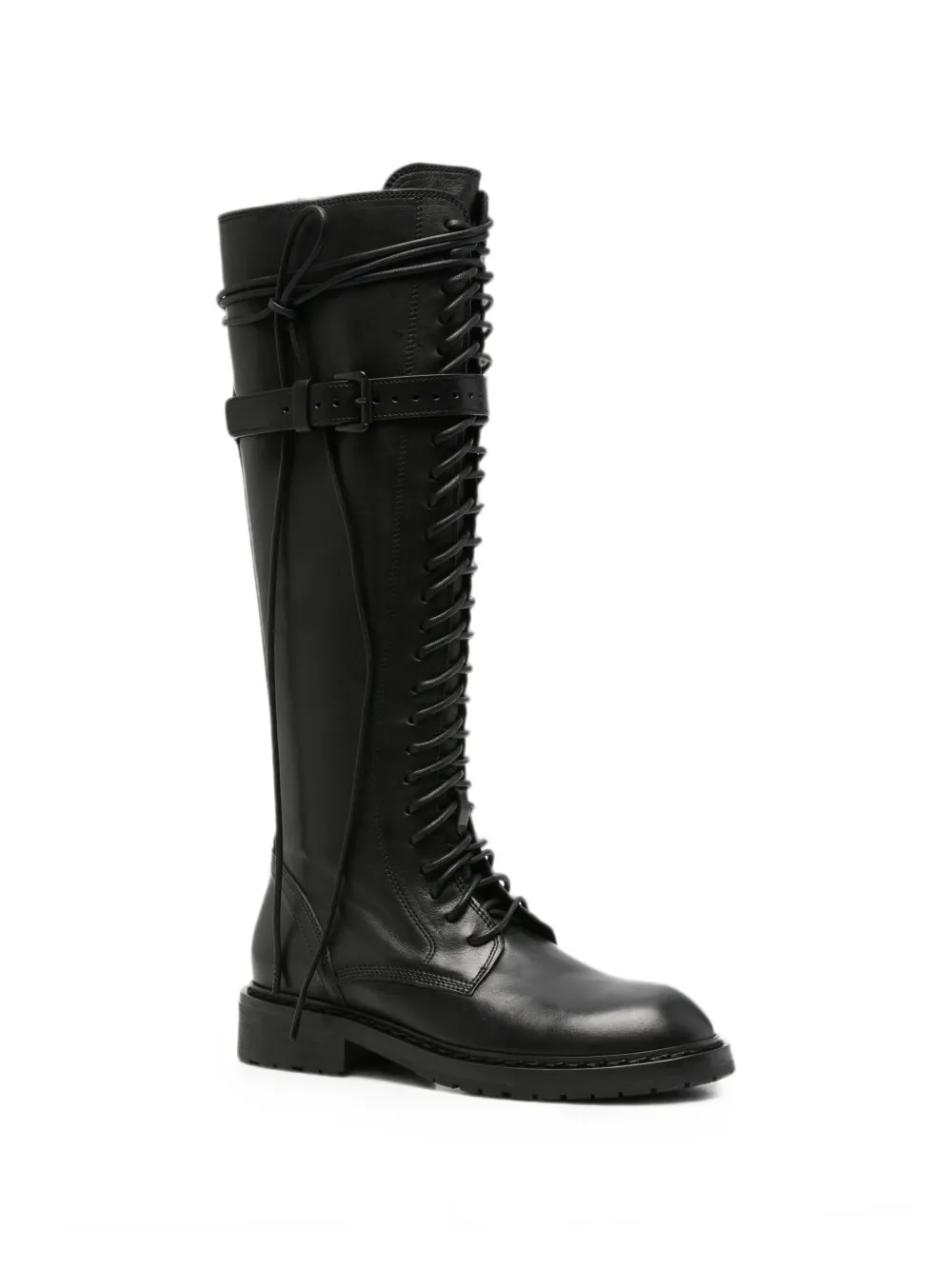 Ann Demeulemeester buckle-fastening lace-up boots Zwart