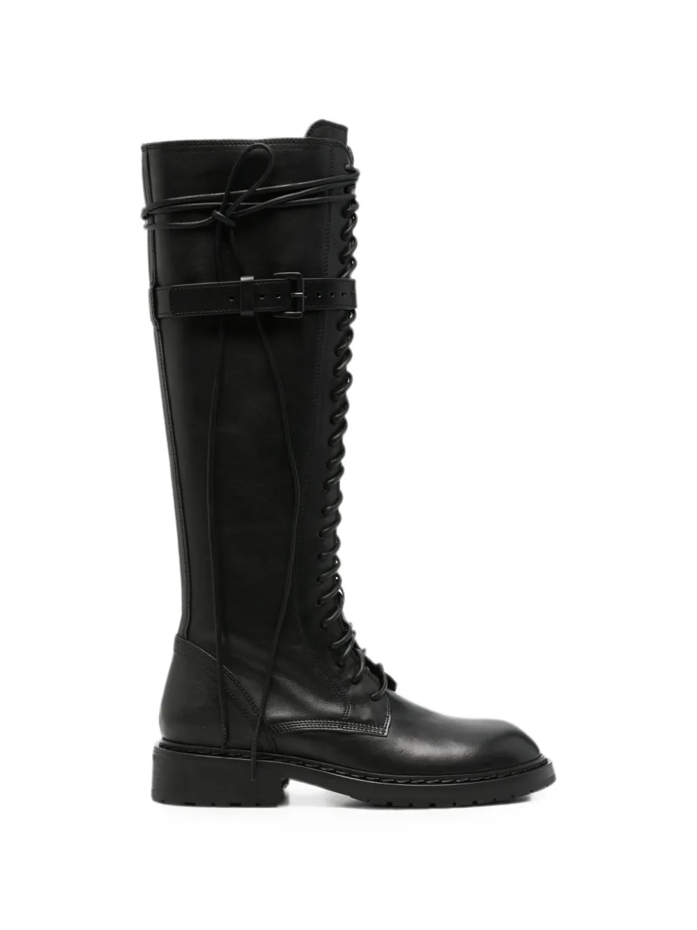 Ann Demeulemeester buckle-fastening lace-up boots Zwart