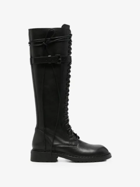 Ann Demeulemeester buckle-fastening lace-up boots