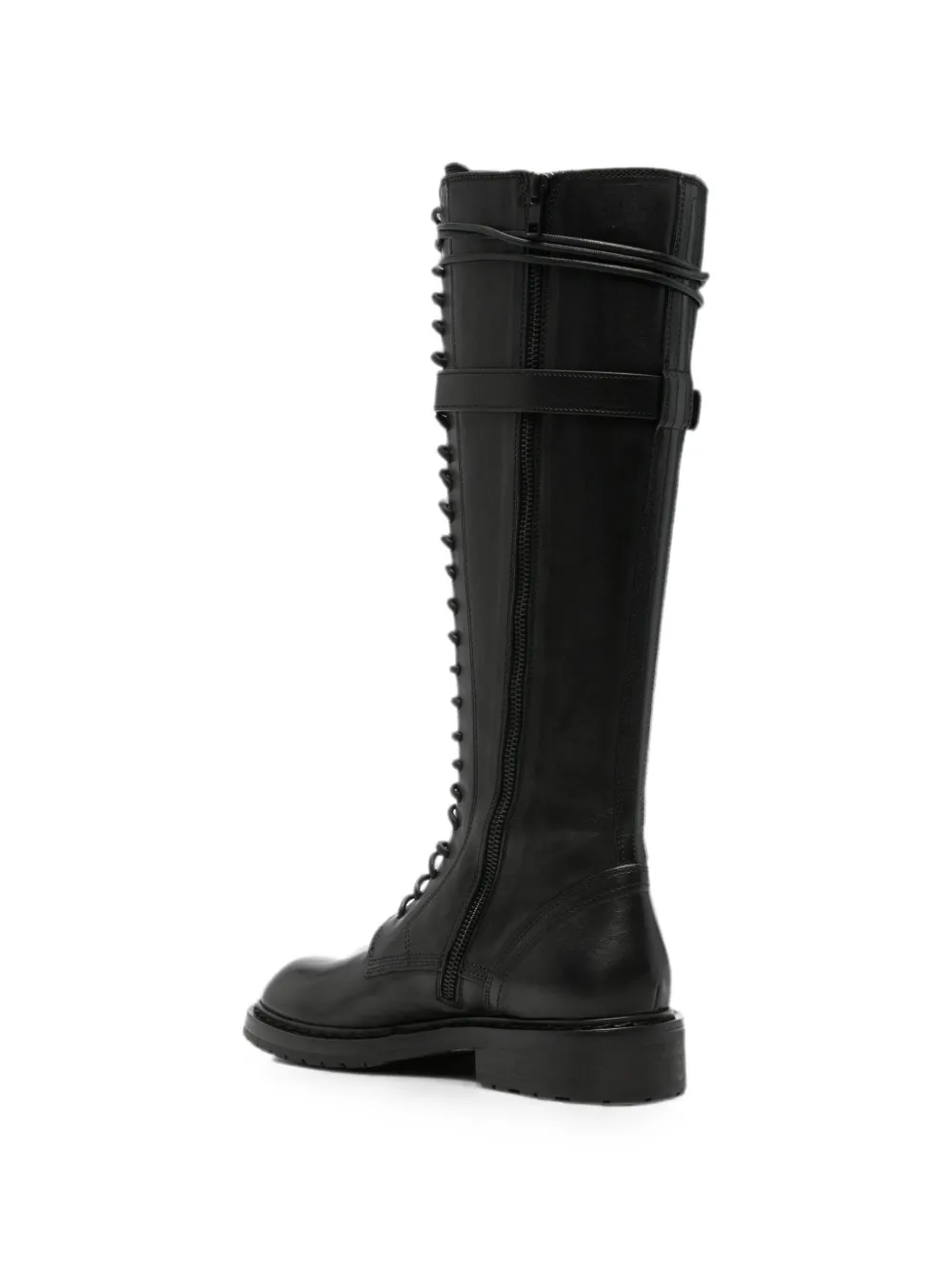Ann Demeulemeester buckle-fastening lace-up boots Zwart