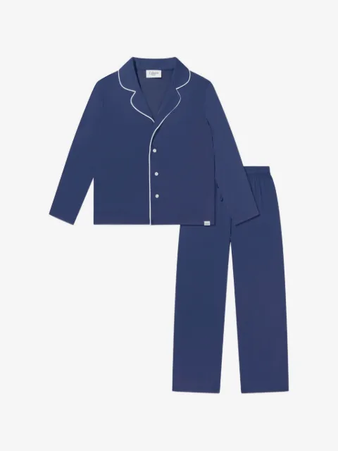 Calmm piping-detail pajamas