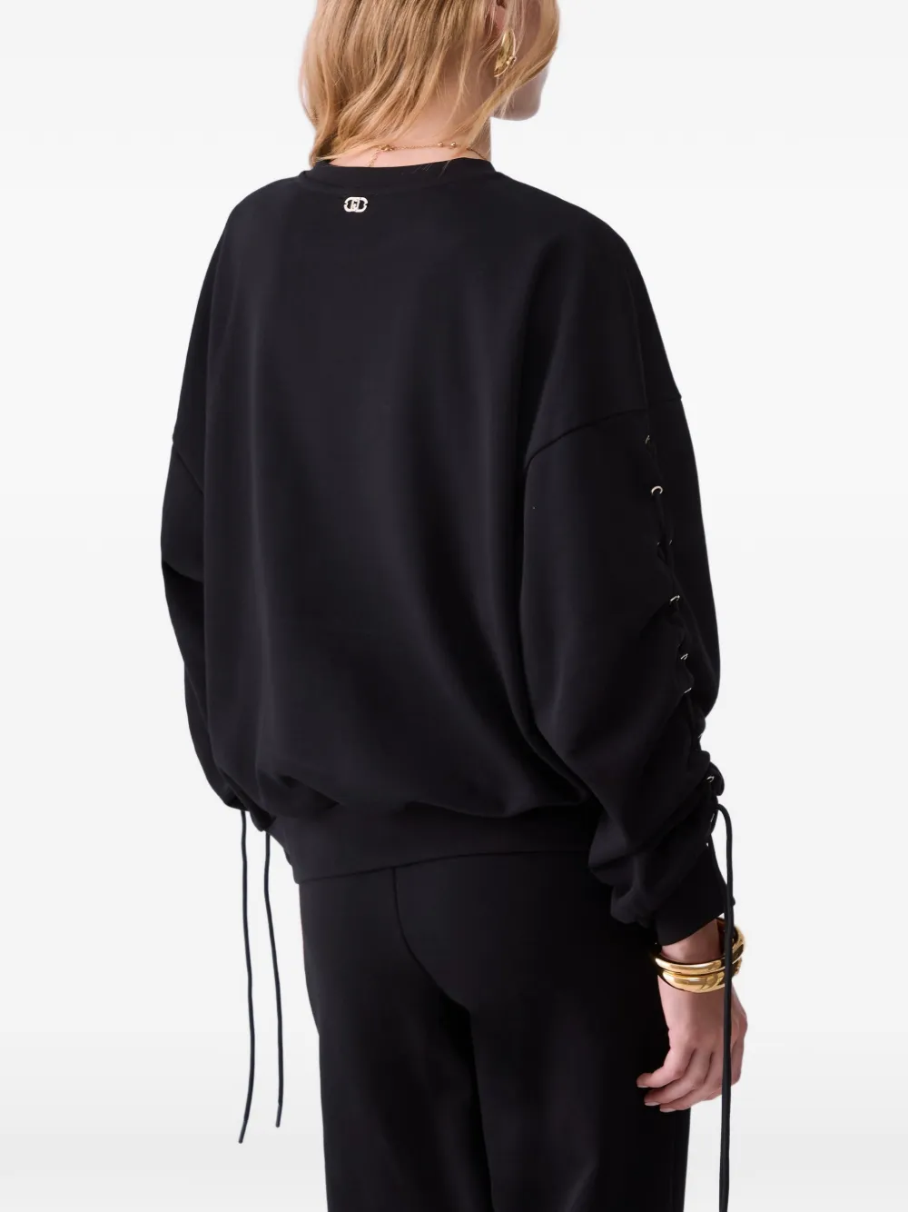 LIU JO Sweater met veters Zwart