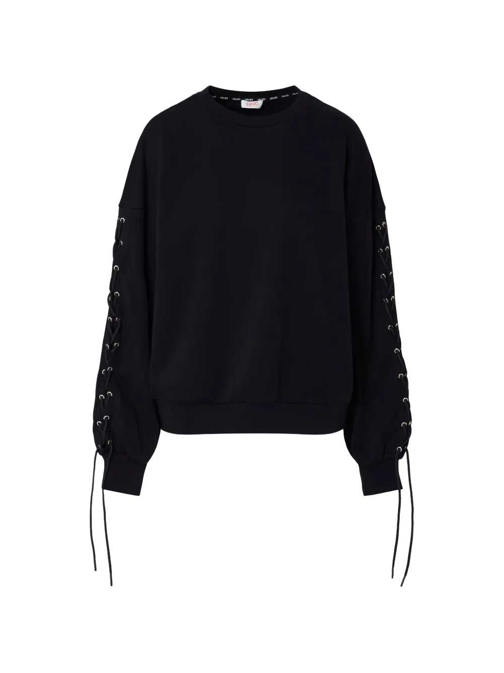 LIU JO swetshirt with laces - Nero