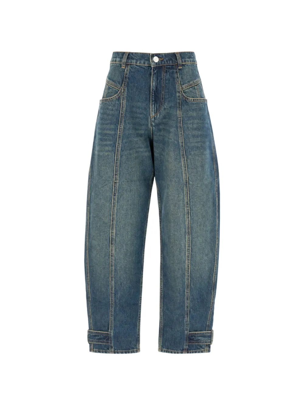 ISABEL MARANT button-cuff jeans - Blu