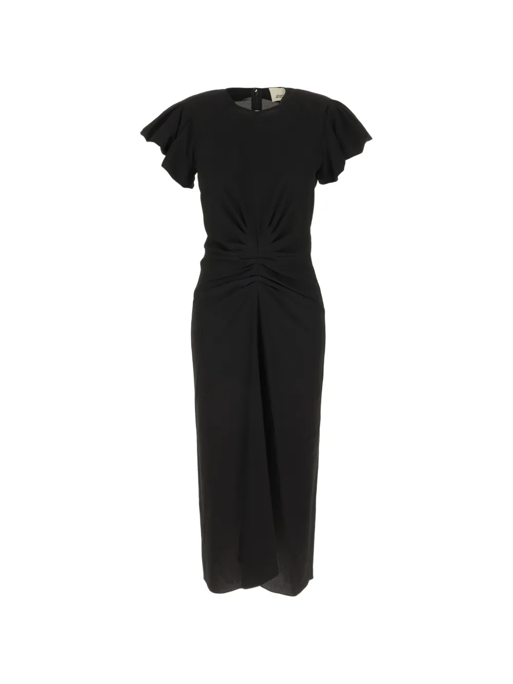 ISABEL MARANT midi Terena ruffled-sleeve dress - Black