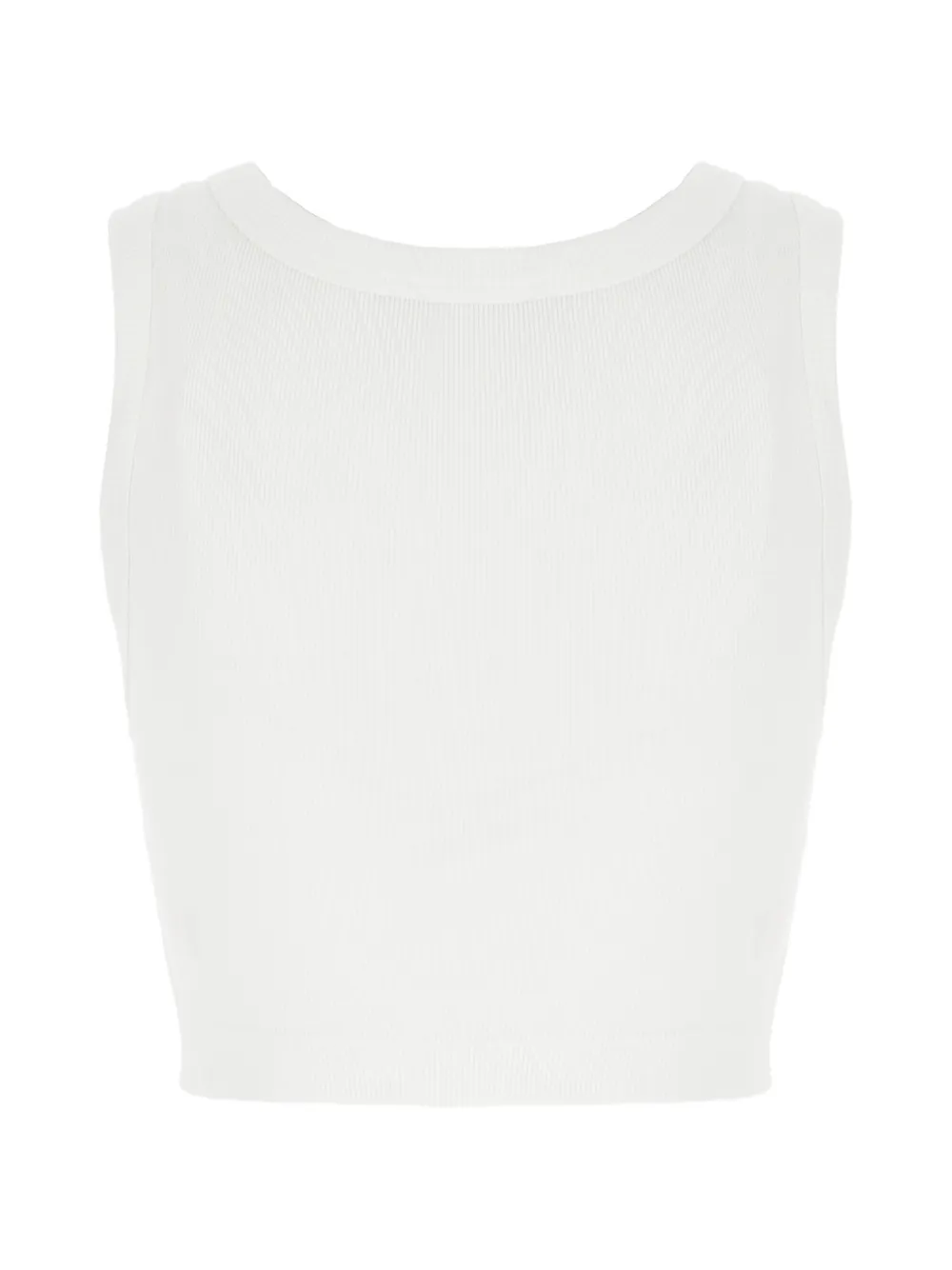 Dolce & Gabbana Geribbelde cropped top met logo Wit