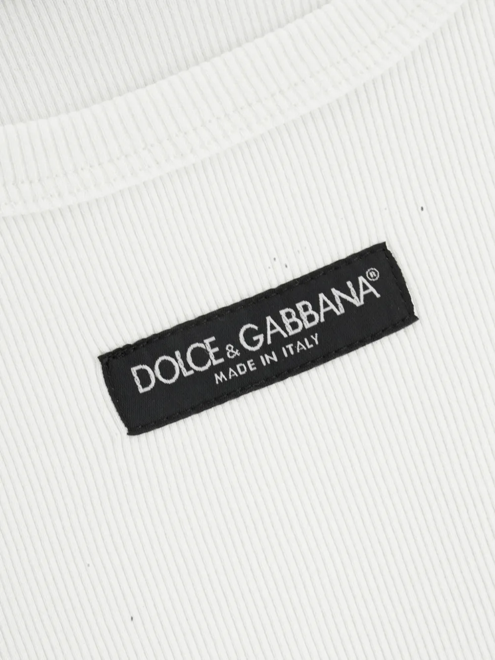 Dolce & Gabbana Geribbelde cropped top met logo Wit