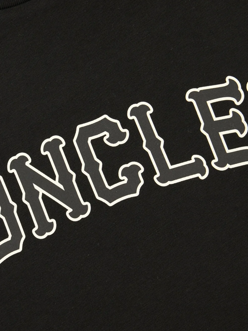 Moncler Katoenen T-shirt met logoprint Zwart