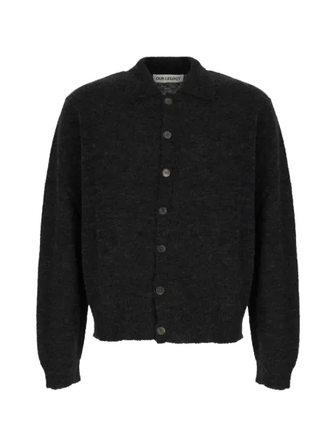 OUR LEGACY Evening Polo brushed-knit cardigan