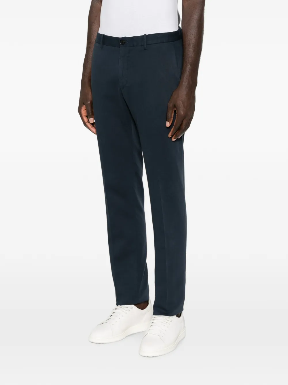 Incotex Straight plooibroek Blauw