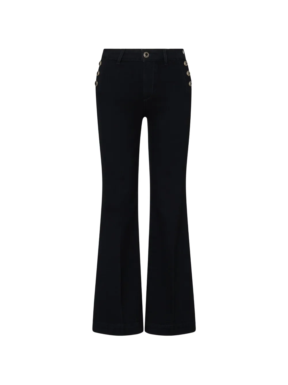 LIU JO flare jeans with jewel buttons - Nero