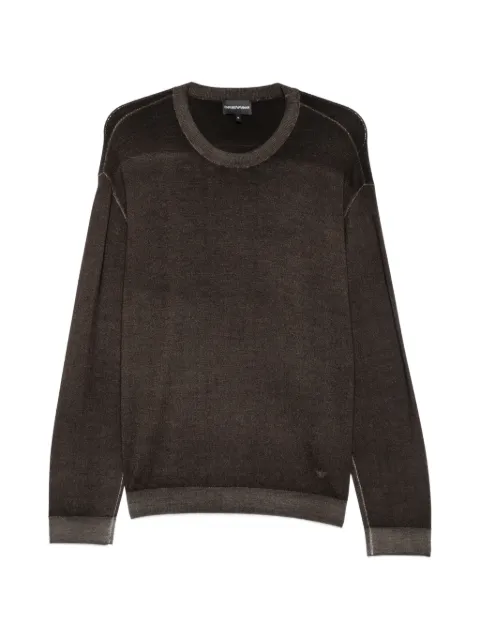 Emporio Armani ribbed-trim wool sweater