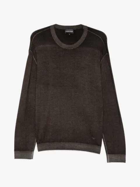 Emporio Armani jersey de lana con ribete de canalé