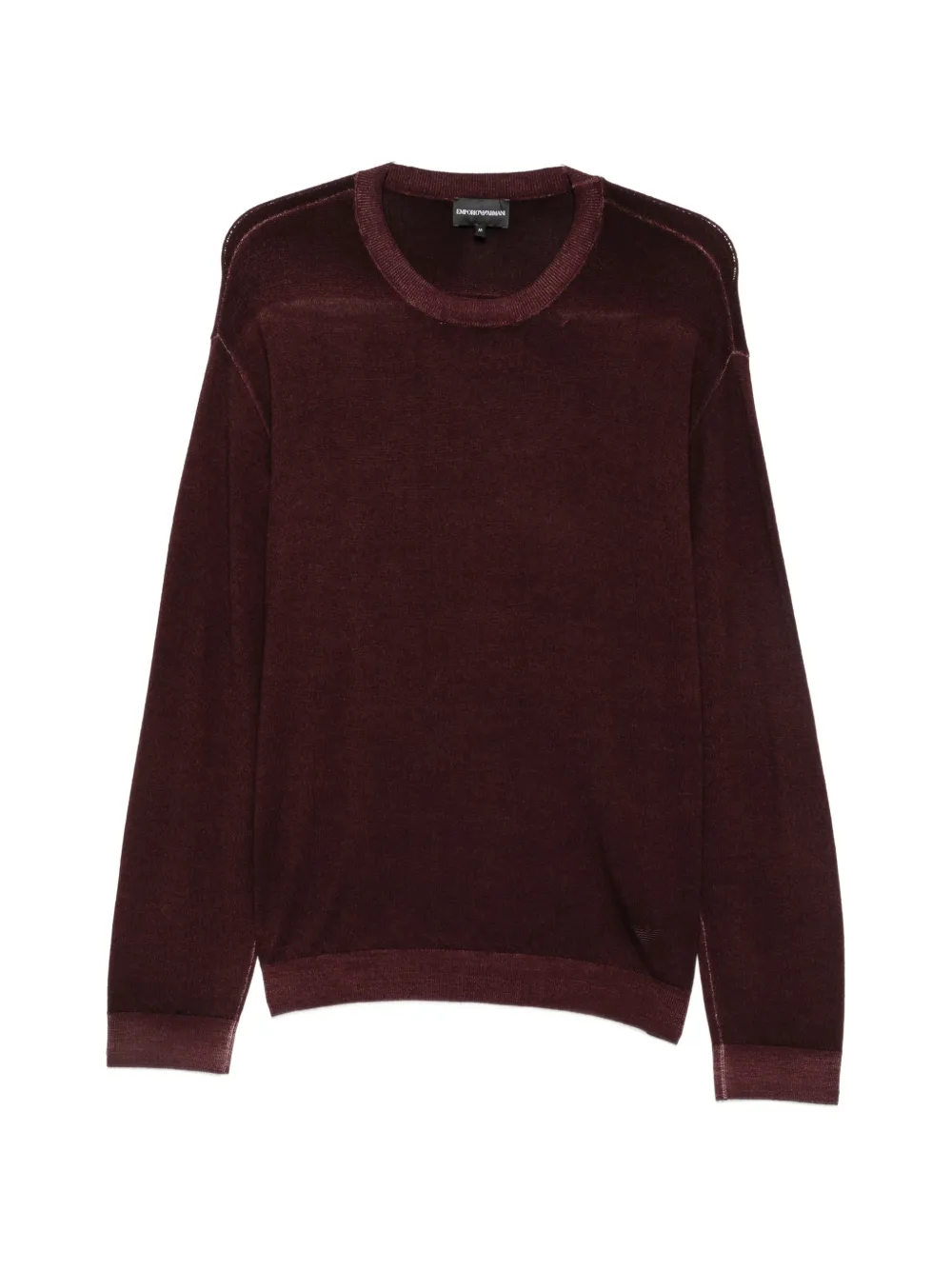 Emporio Armani crew-neck virgin-wool sweater - Viola
