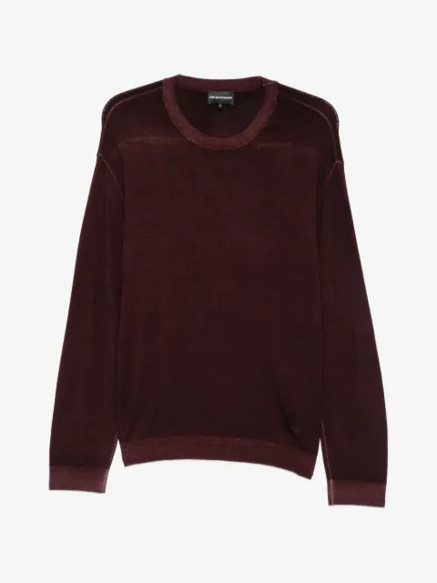 Emporio Armani crew-neck virgin-wool sweater