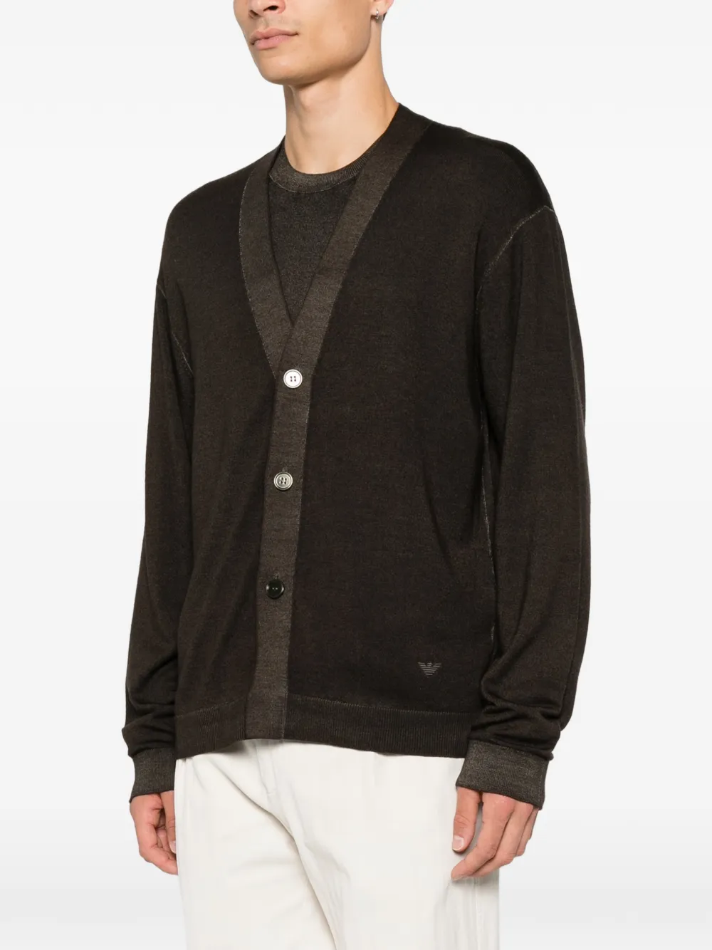 Emporio Armani Vest met V-hals Groen