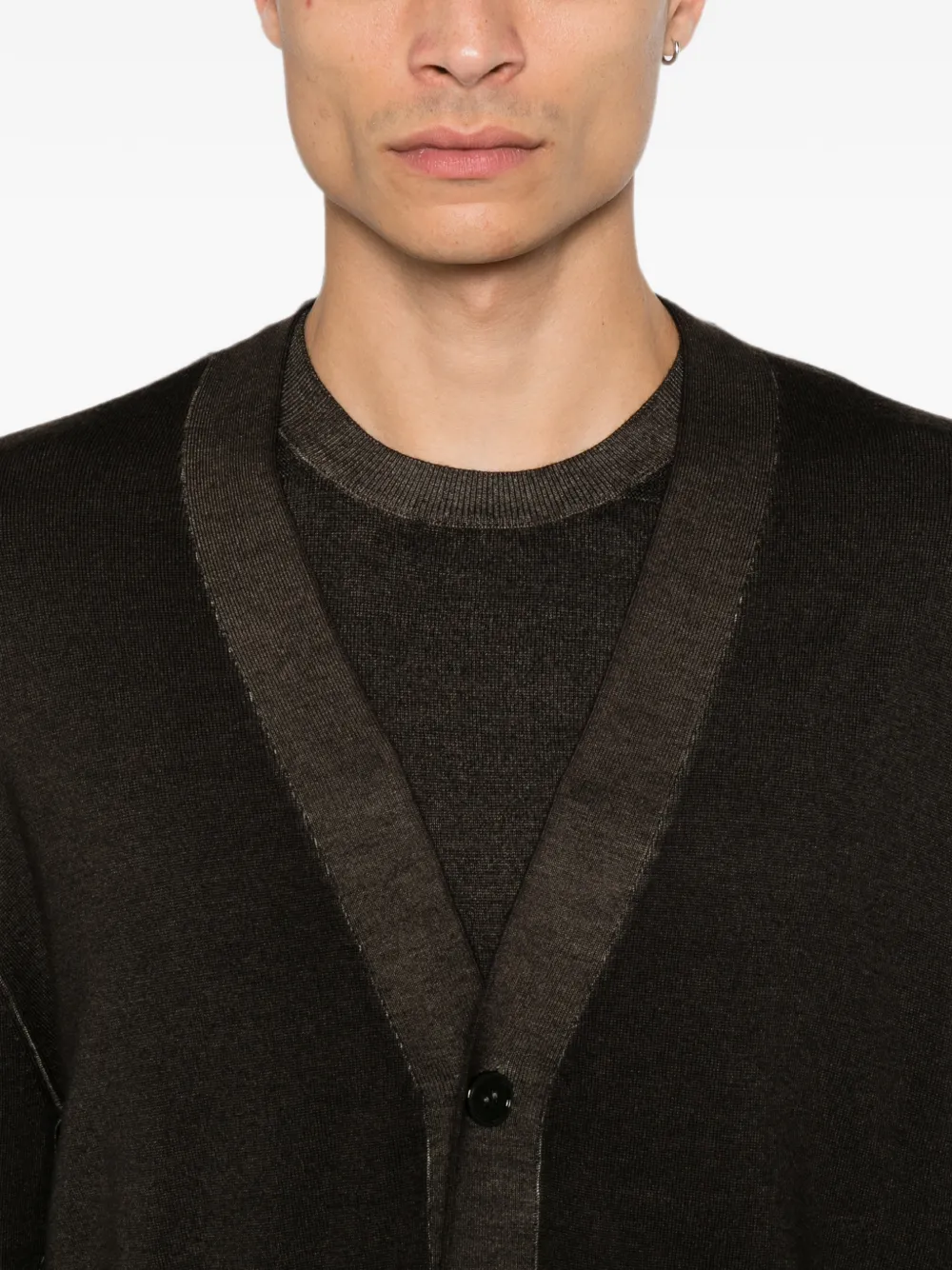 Emporio Armani Vest met V-hals Groen