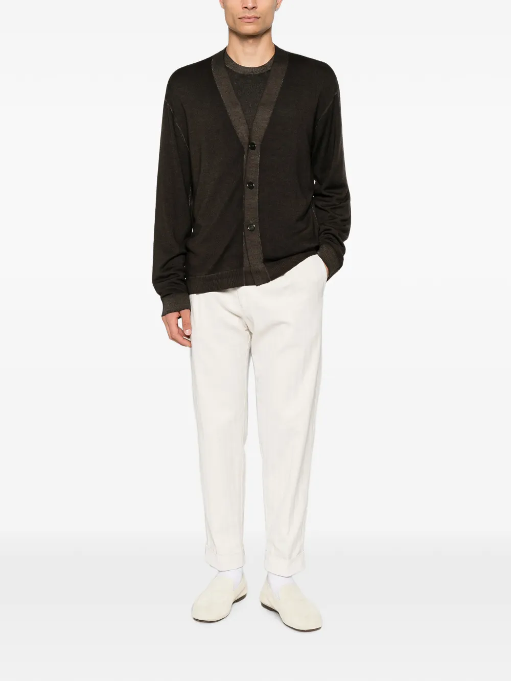 Emporio Armani Vest met V-hals Groen