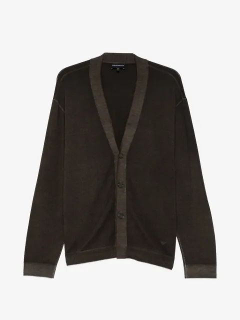 Emporio Armani V-neck virgin-wool cardigan