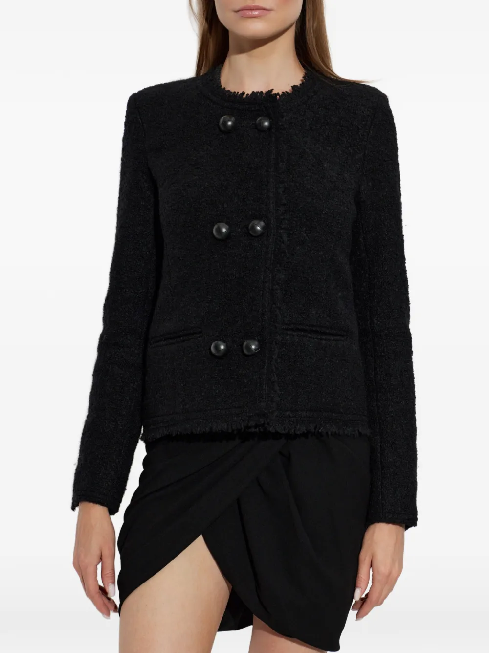 ISABEL MARANT Suely jack met franje Zwart
