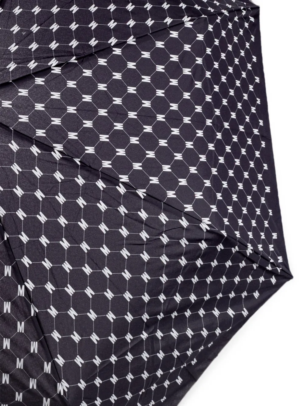 Moschino Opvouwbare paraplu met monogram-print Zwart