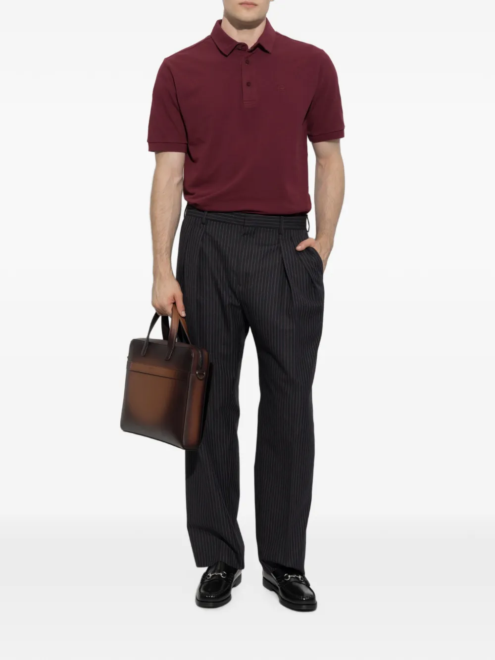ETRO Poloshirt met geborduurd logo Rood