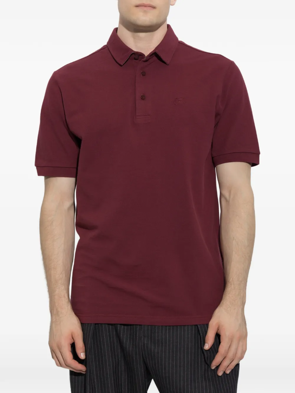 ETRO Poloshirt met geborduurd logo Rood