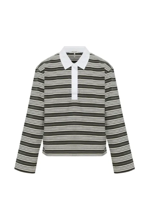 rag & bone striped long-sleeve polo shirt