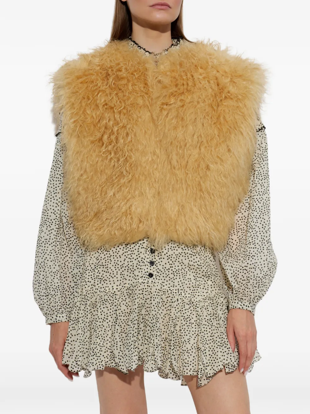 ISABEL MARANT faux-fur vest Beige