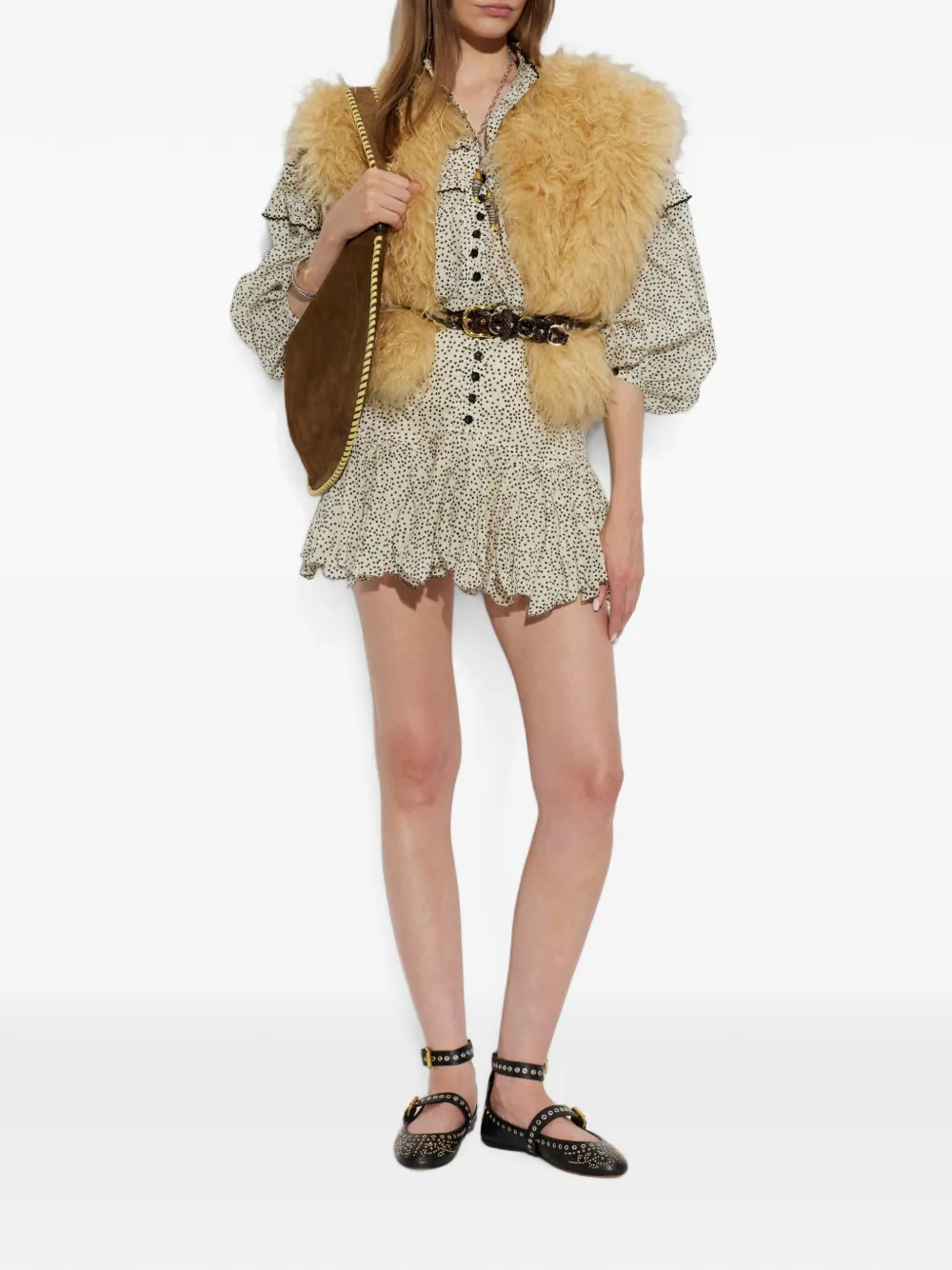 ISABEL MARANT faux-fur vest Beige