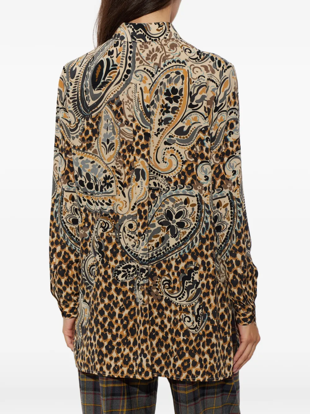 ETRO Overhemd met luipaardprint Beige