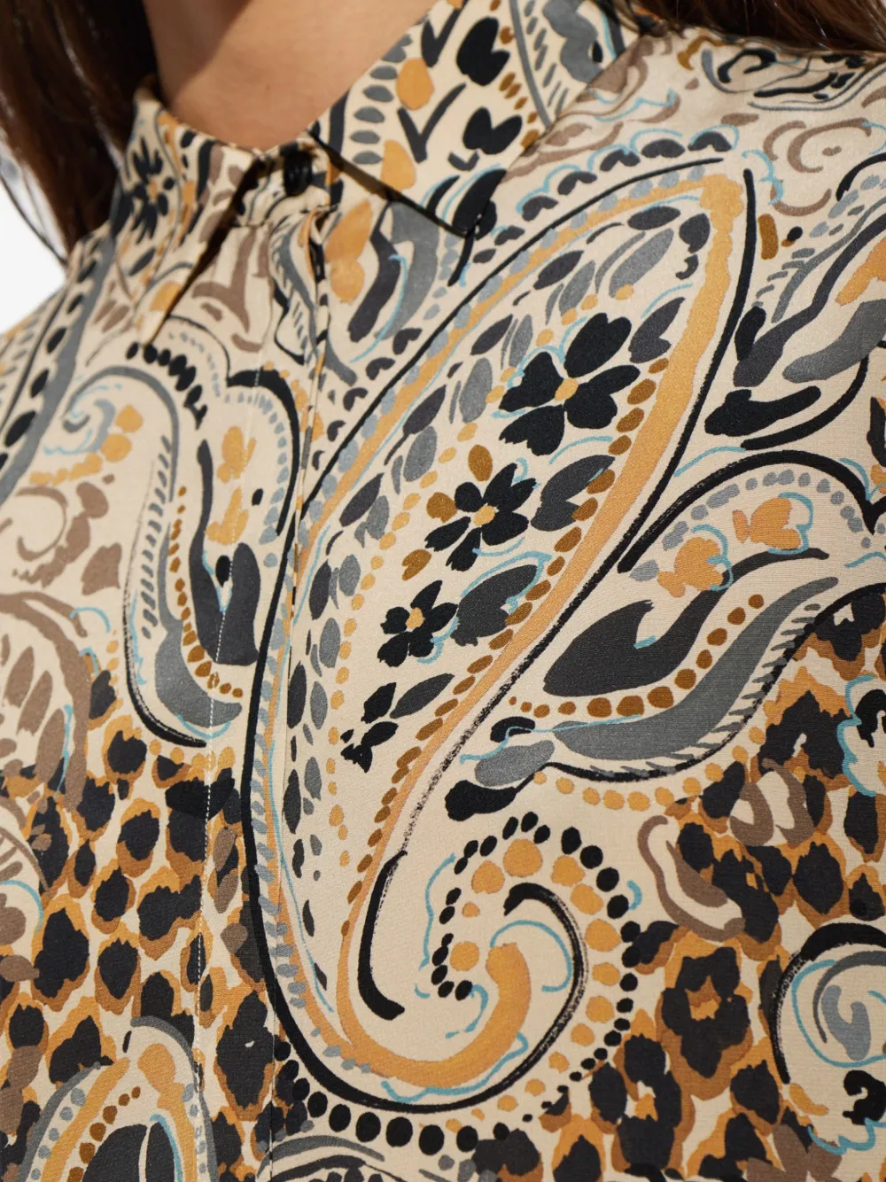 ETRO Overhemd met luipaardprint Beige