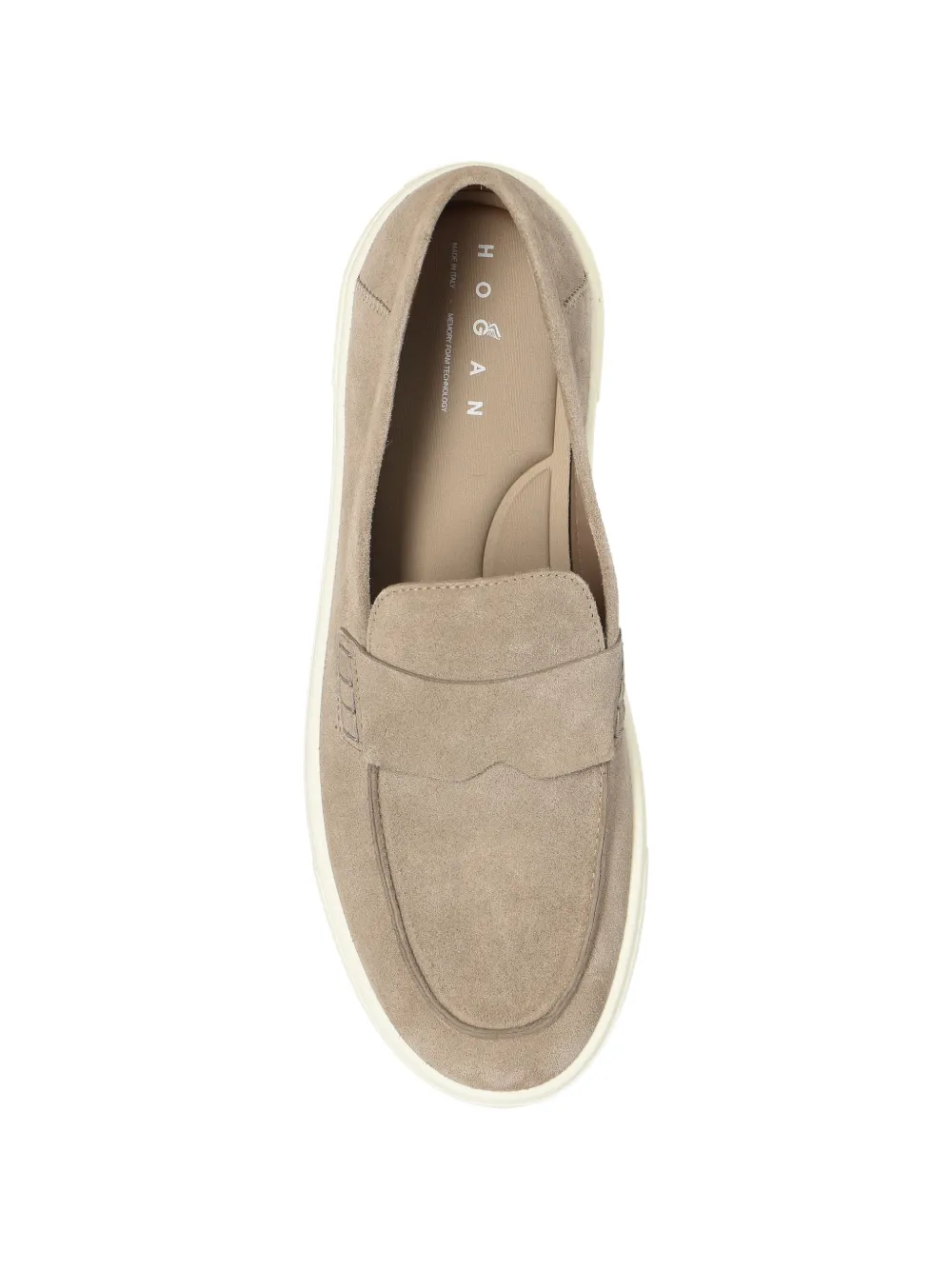 Hogan suede loafers Beige