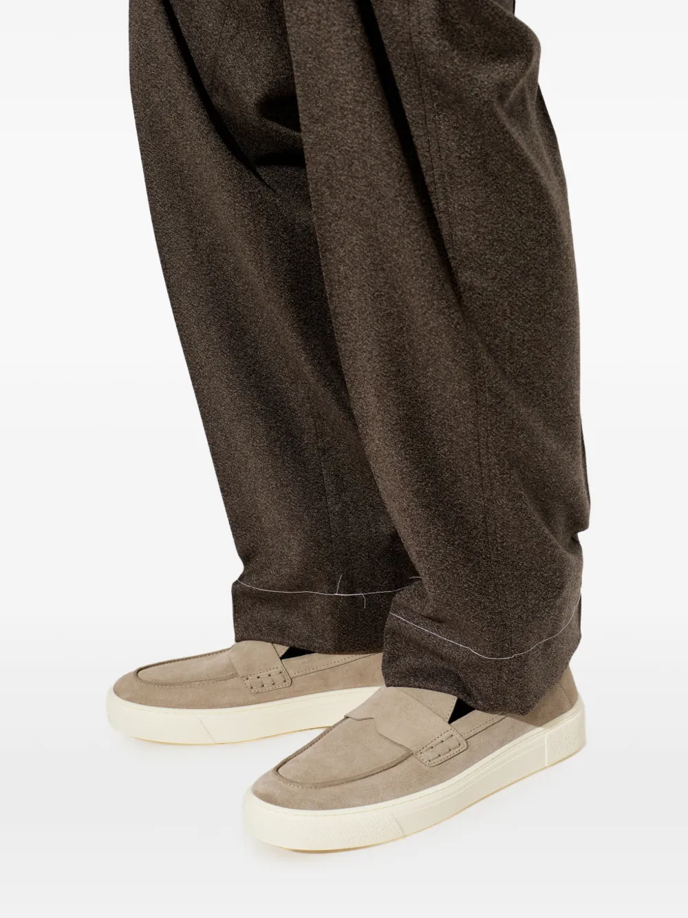 Hogan suede loafers Beige