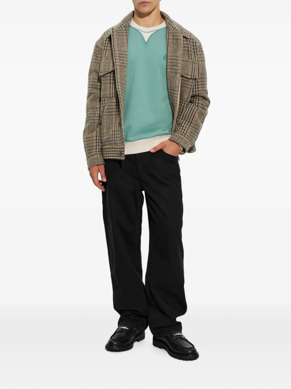 MARANT Miker sweater met geborduurd logo Groen