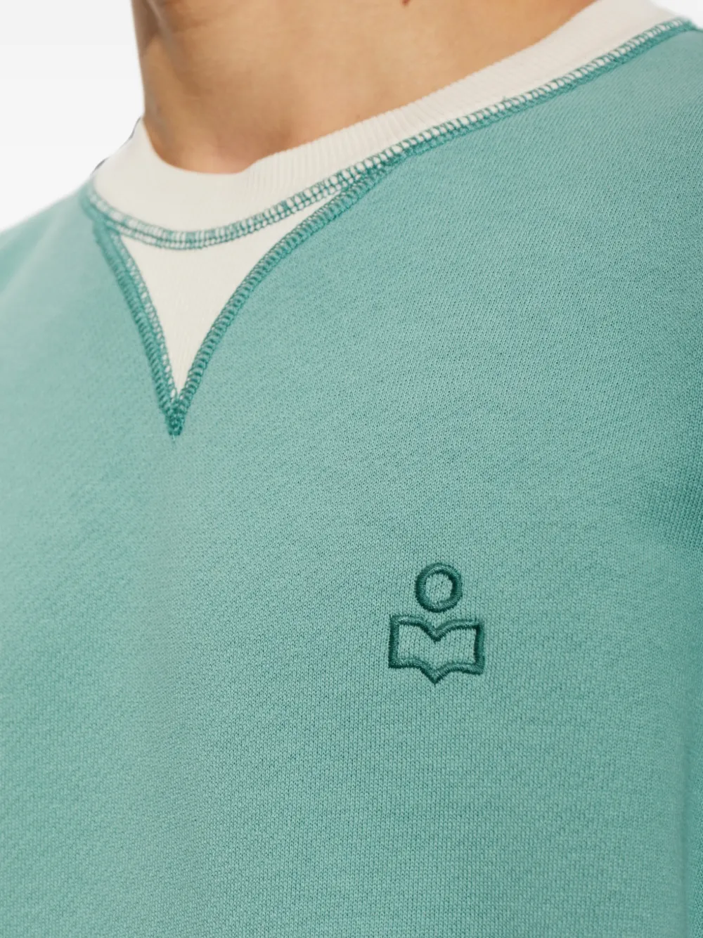 MARANT Miker sweater met geborduurd logo Groen