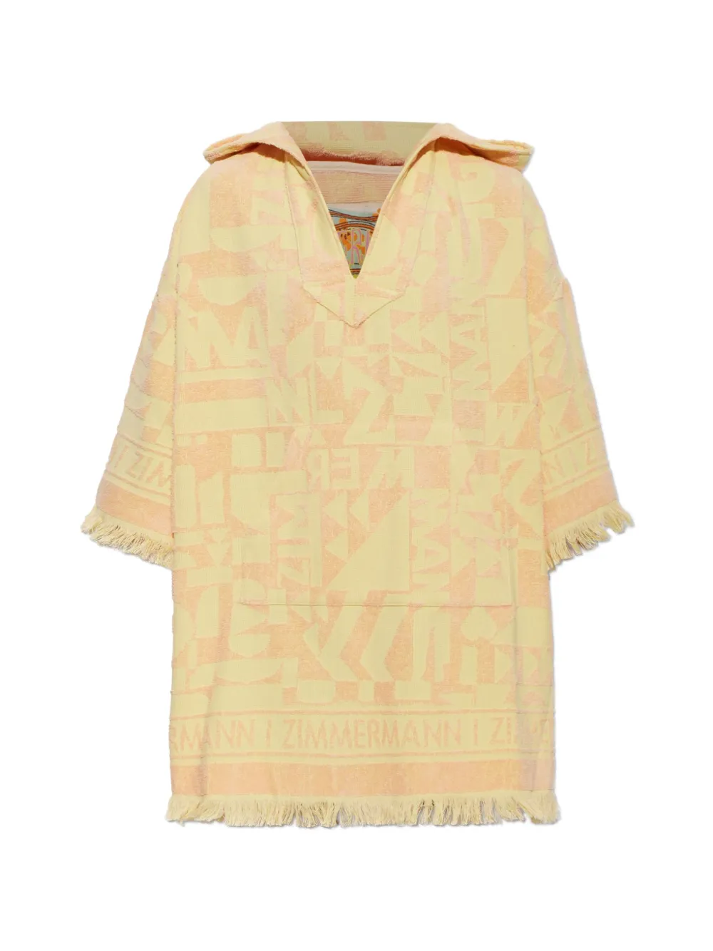 ZIMMERMANN Solstice logo-jacquard beach mini dress - Gelb