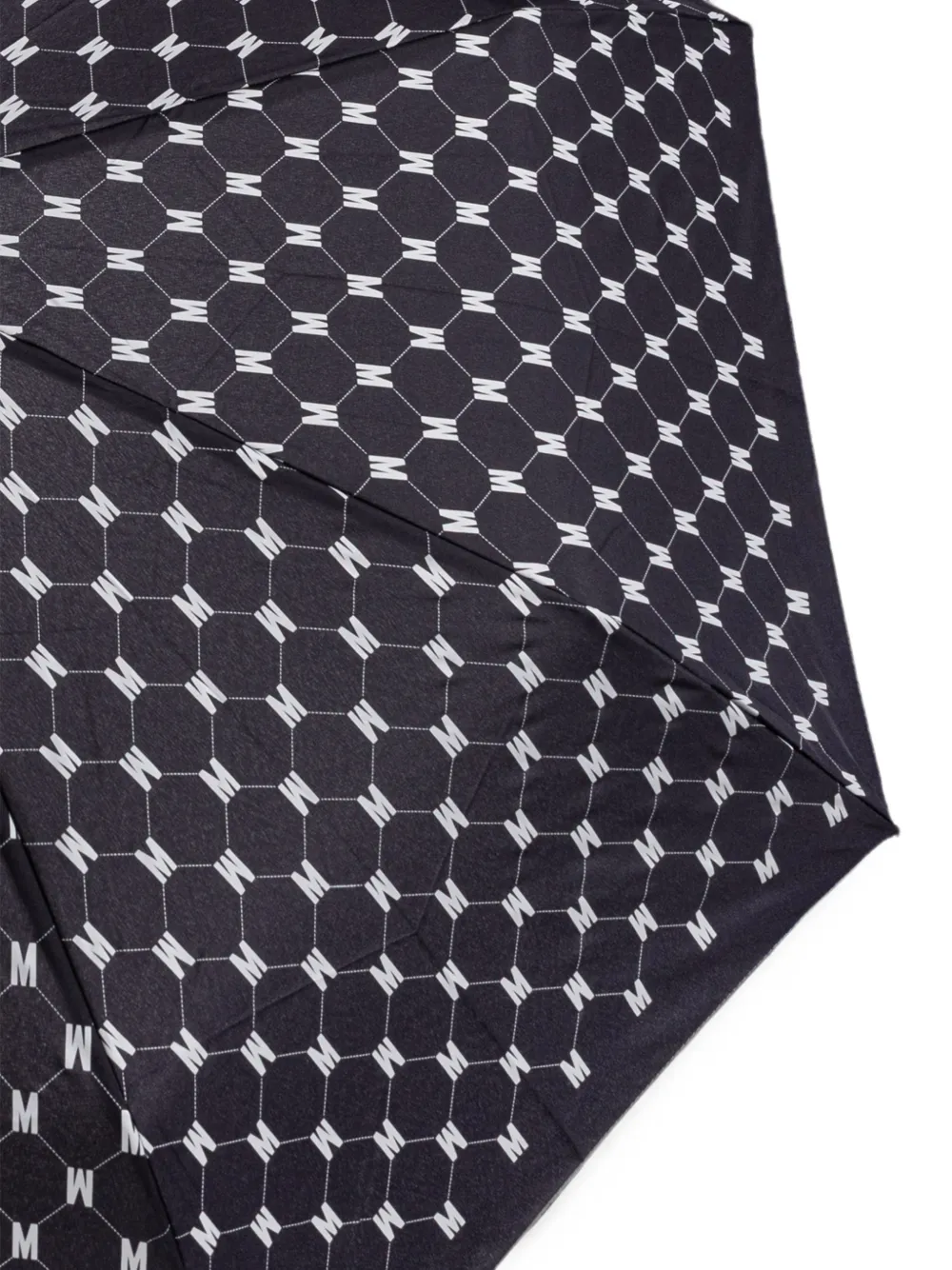 Moschino Opvouwbare paraplu met monogram Zwart