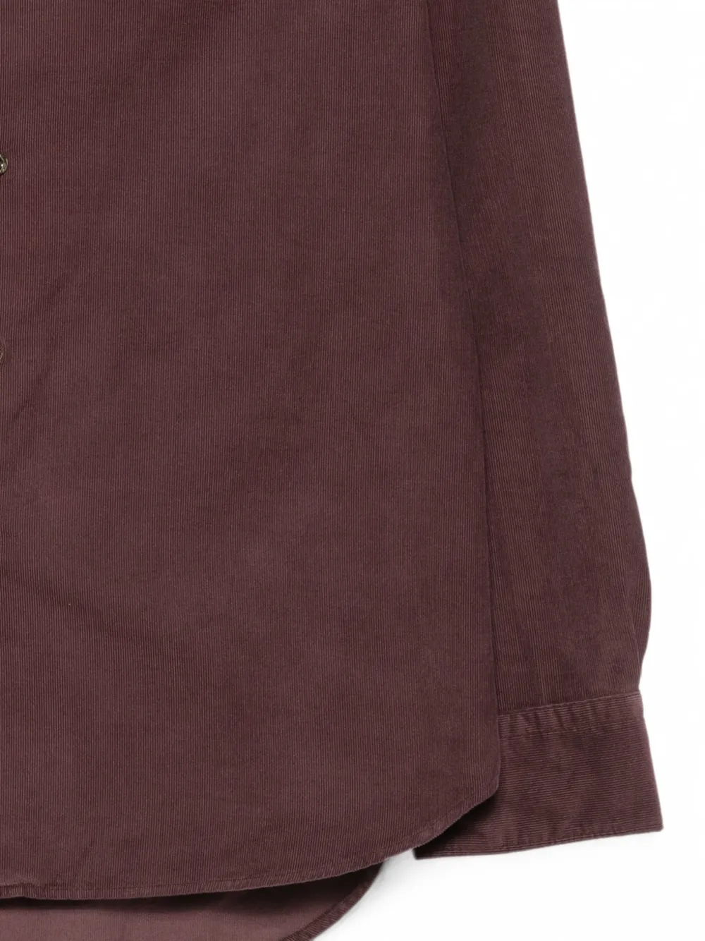 Canali corduroy long-sleeve shirt Rood