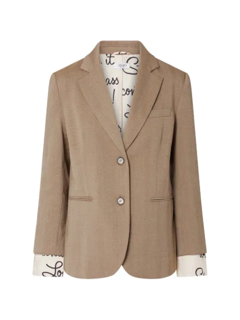 LIU JO herringbone fabric blazer