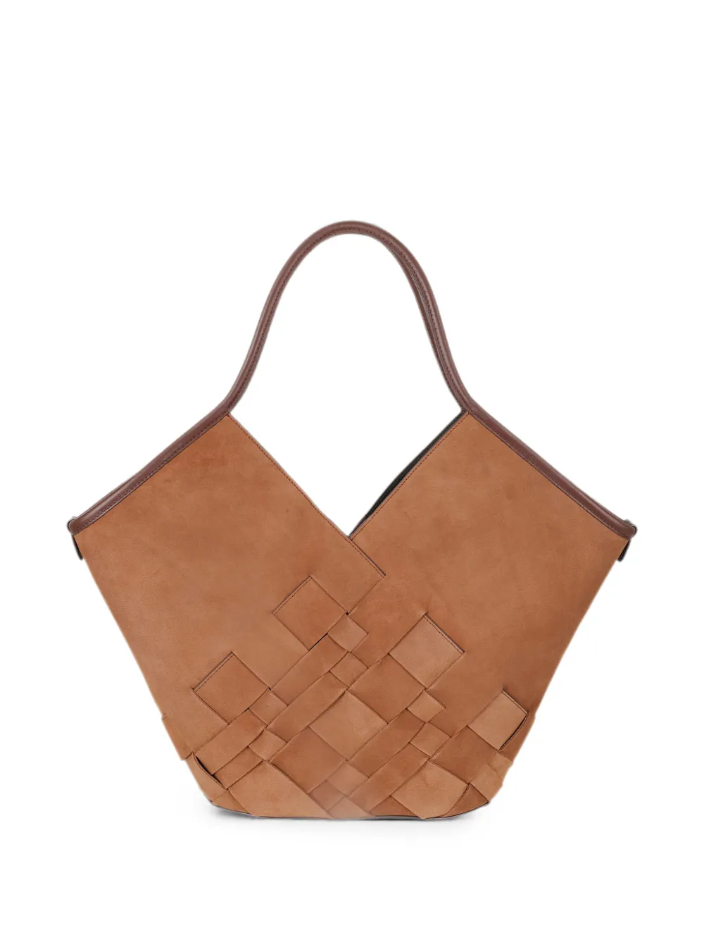 Hereu Interwoven Suede Tote Bag In Brown