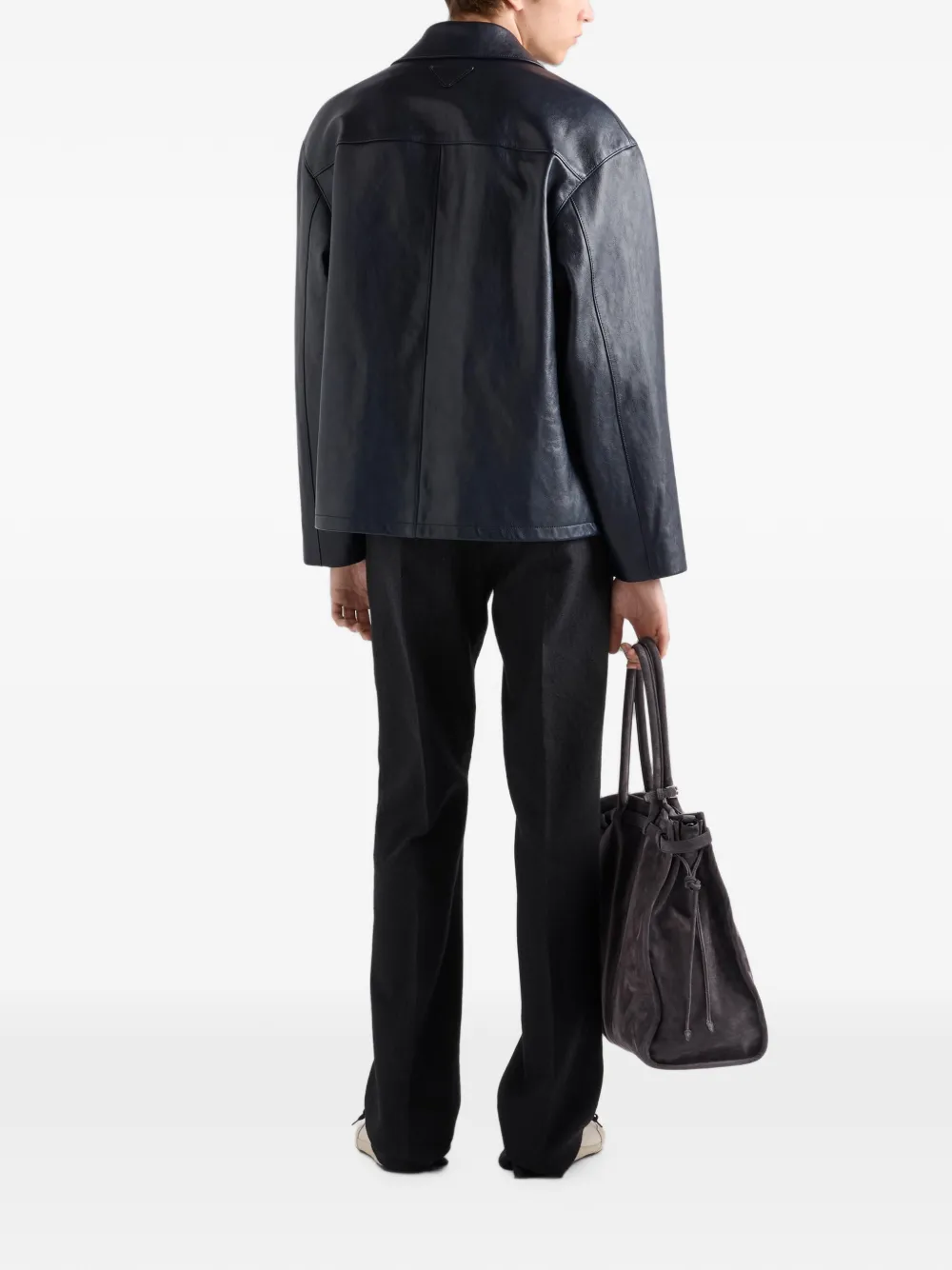 Prada jack van nappa leer Blauw