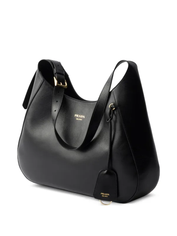 Prada Boogie Large Leather Bag | Black | FARFETCH Prada Boogie Large Leather Bag | Black | FARFETCH