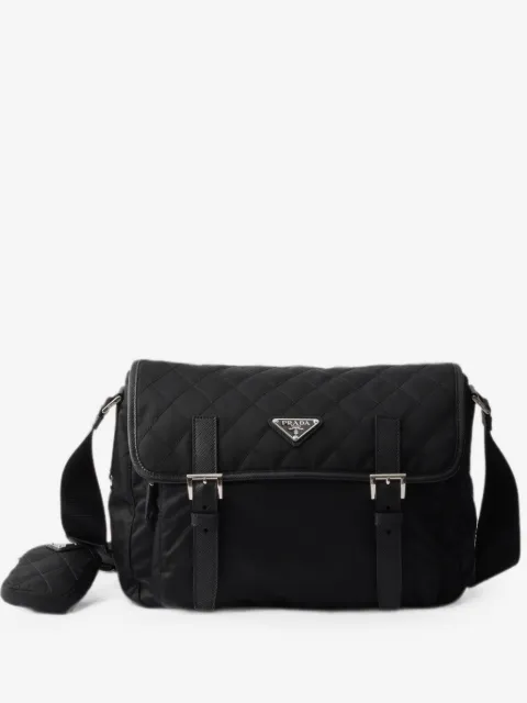 Prada large quilted Re-Nylon shoulder bag with Saffiano trim